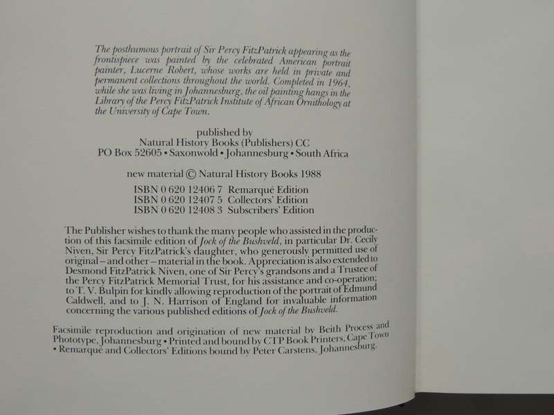 Jock of the Bushveld - Sir Percy Fitzpatrick - 1988