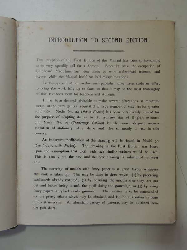 A Manual of Cardboard Modelling, With Full Working Drawings & Instructions - William Heaton