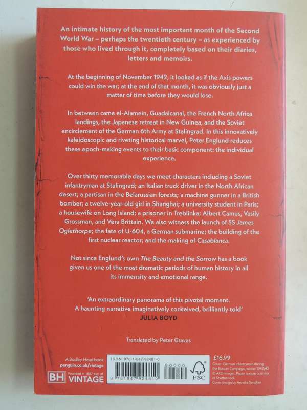 November 1942: An Intimate History of The Turning Point Of The Second World WarPeter Englund
