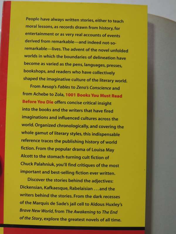 1001 Books You Must Read Before You Die- Ed Peter Boxall