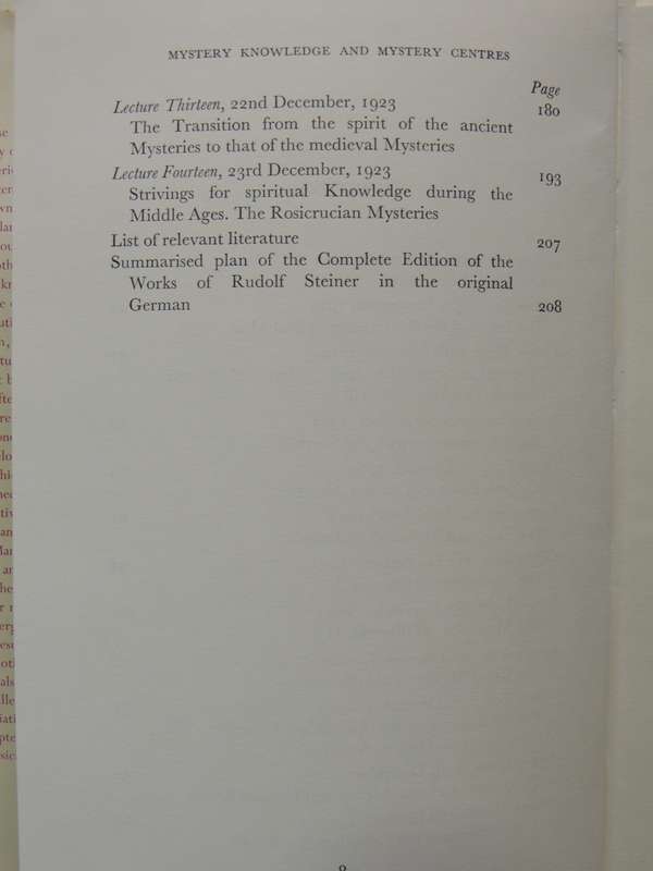 Mystery Knowledge and Mystery Centres 14 Lectures Given in Dornach November 1923 - Rudolf Steiner