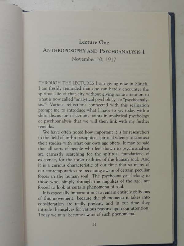 Psychoanalysis & Spiritual Psychology: 5 Lectures in Dornach & Munich ...1912,1921 Rudolf Steiner