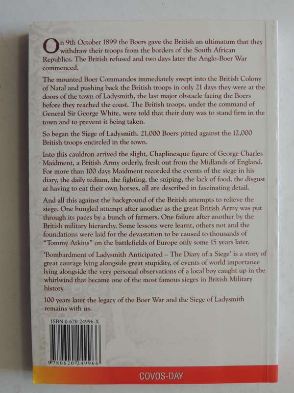 Bombardment Of Ladysmith Anticipated: The Diary Of A Siege - Alan Chalmers
