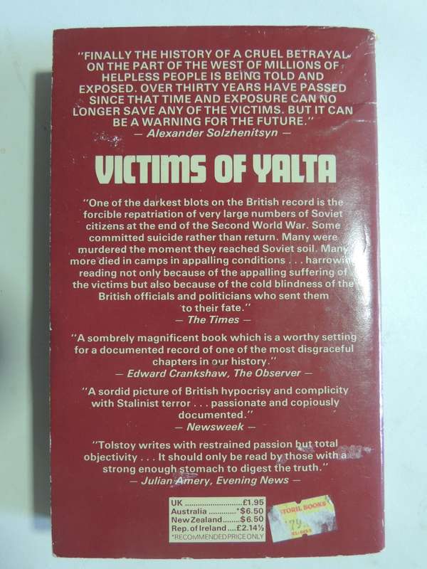 Victims Of Yalta- Nikolai Tolstoy