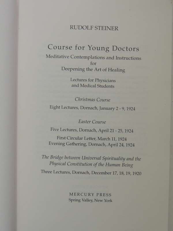 Course For Young Doctors - Rudolf Steiner