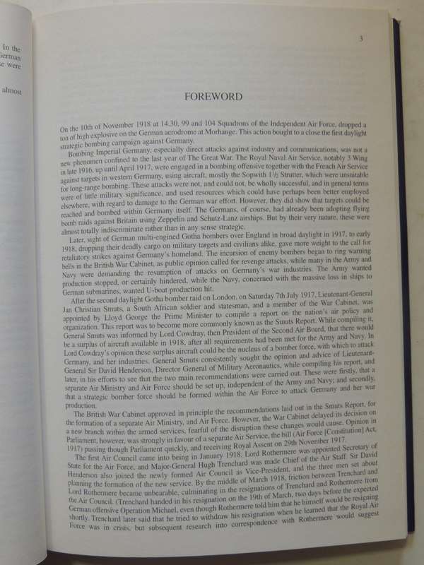 Independent Force: The War Diary Of The Daylight Squadrons Of The Independent Air Force June-Novembe