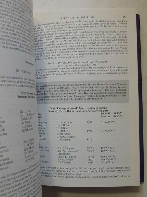 Independent Force: The War Diary Of The Daylight Squadrons Of The Independent Air Force June-Novembe