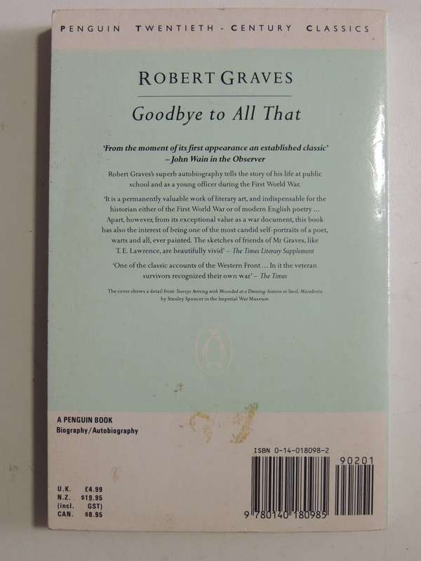 Goodbye To All That - Robert Graves