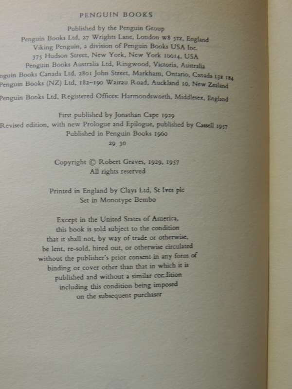 Goodbye To All That - Robert Graves