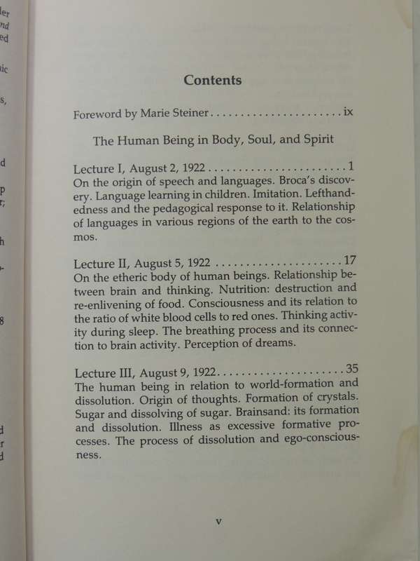 Lectures to the Workers, The Human Being in Body, Soul and Spirit - Rudolf Steiner