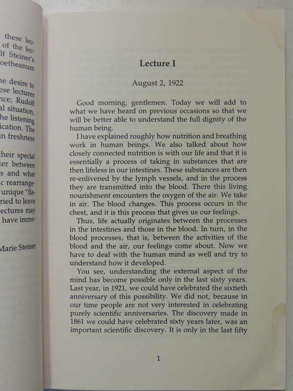 Lectures to the Workers, The Human Being in Body, Soul and Spirit - Rudolf Steiner