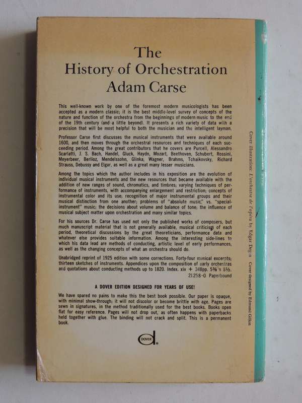 The History Of Orchestration- Adam Carse