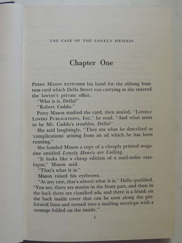 The Case Of The Lonely Heiress - Erle Stanley Gardner   1st British Ed 1952