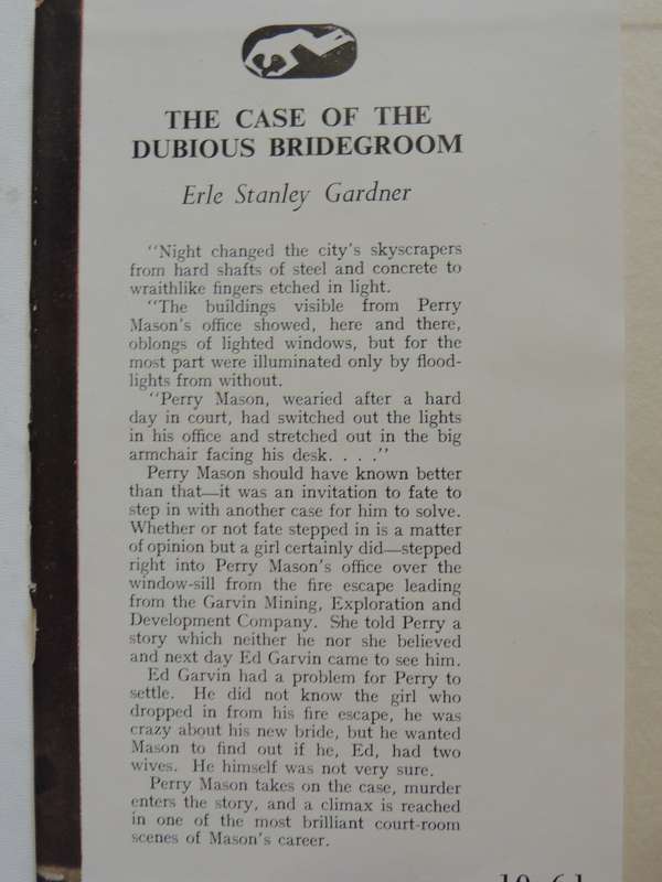 The Case Of The Dubious Bridegroom - Erle Stanley Gardner   1st British Ed 1954