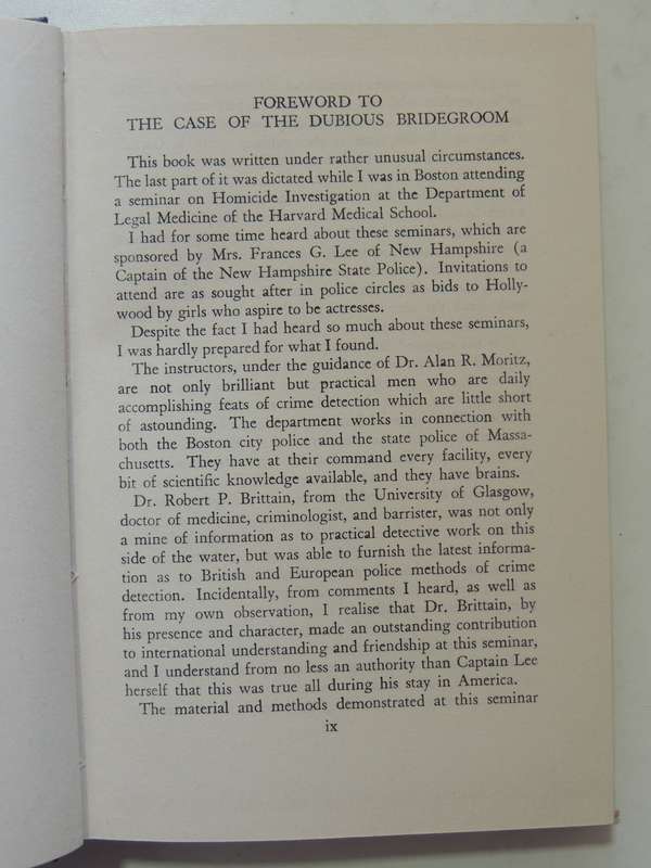 The Case Of The Dubious Bridegroom - Erle Stanley Gardner   1st British Ed 1954
