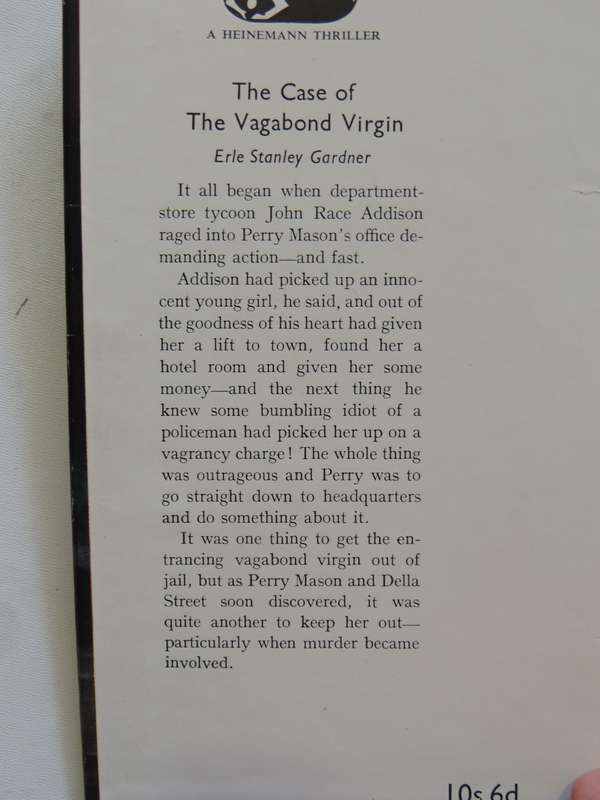 The Case Of The Vagabond Virgin- Erle Stanley Gardner   1st British Ed 1952