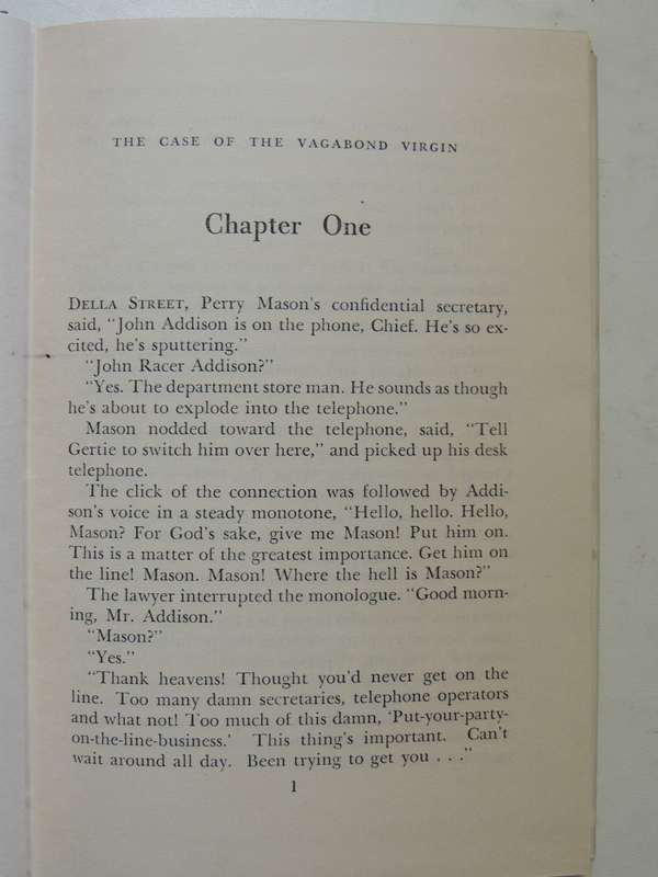 The Case Of The Vagabond Virgin- Erle Stanley Gardner   1st British Ed 1952