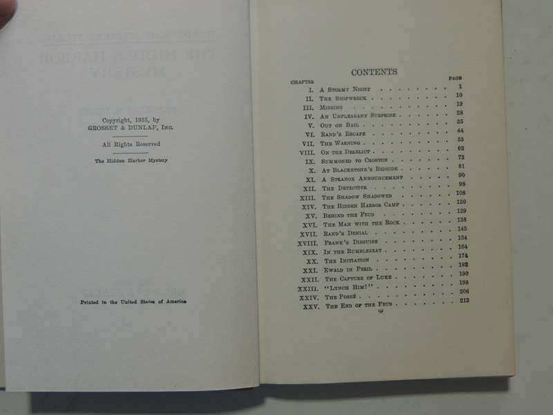 The Hidden Harbor Mystery - Franklin W. Dixon    Circa 1950s