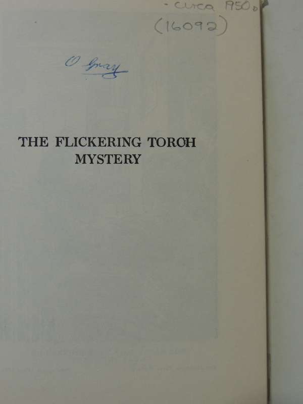 The Flickering Torch Mystery  - Franklin W. Dixon   Circa 1950s