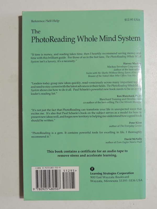 The PhotoReading Whole Mind System  - Paul R. Scheele