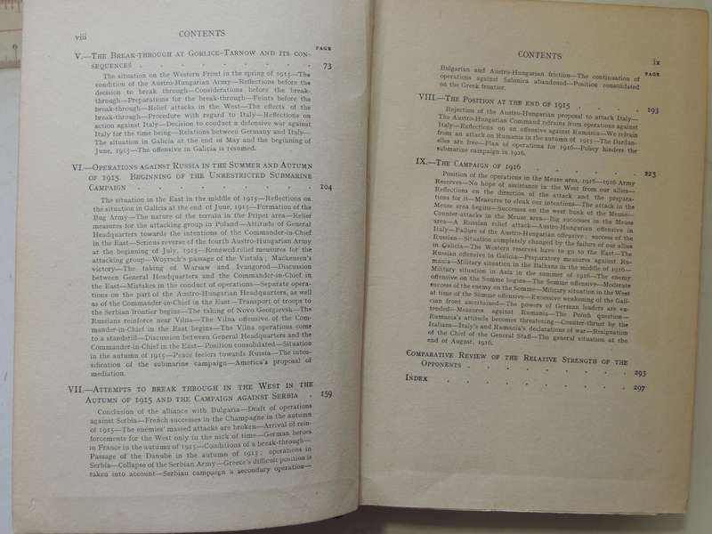 General Headquarters 1914-1916 And Its Critical DecisionsGeneral -  Erich Von Falkenhayn  1919