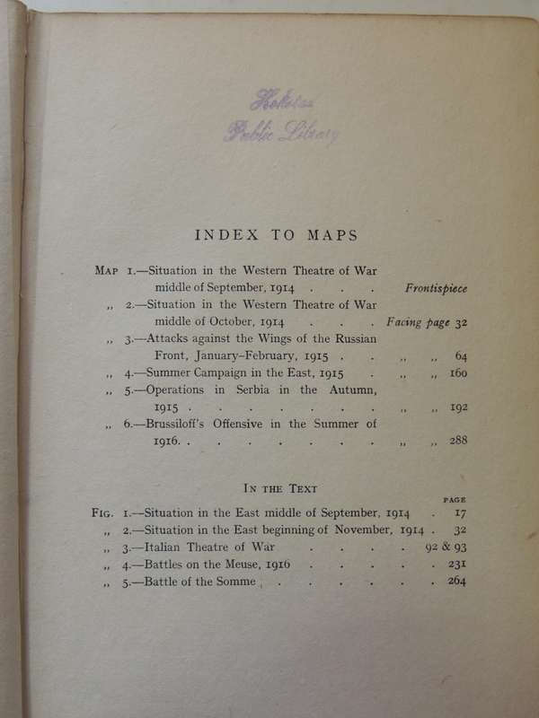 General Headquarters 1914-1916 And Its Critical DecisionsGeneral -  Erich Von Falkenhayn  1919