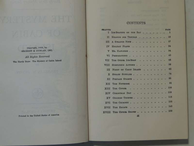 The Mystery Of Cabin Island - Franklin W. Dixon    Circa 1950s