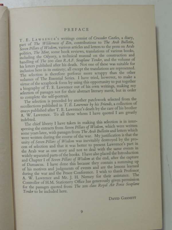 The Essential TH Lawrence, Selected with a preface by David Garnett