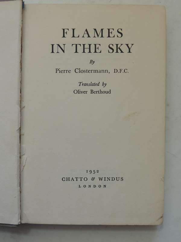 Flames In The Sky- Pierre Clostermann, D.F.C.