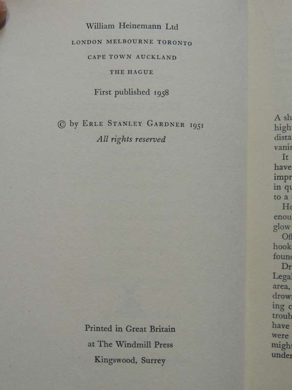 The Case Of The Angry Mourner - Erle Stanley Gardner   First British Ed 1958