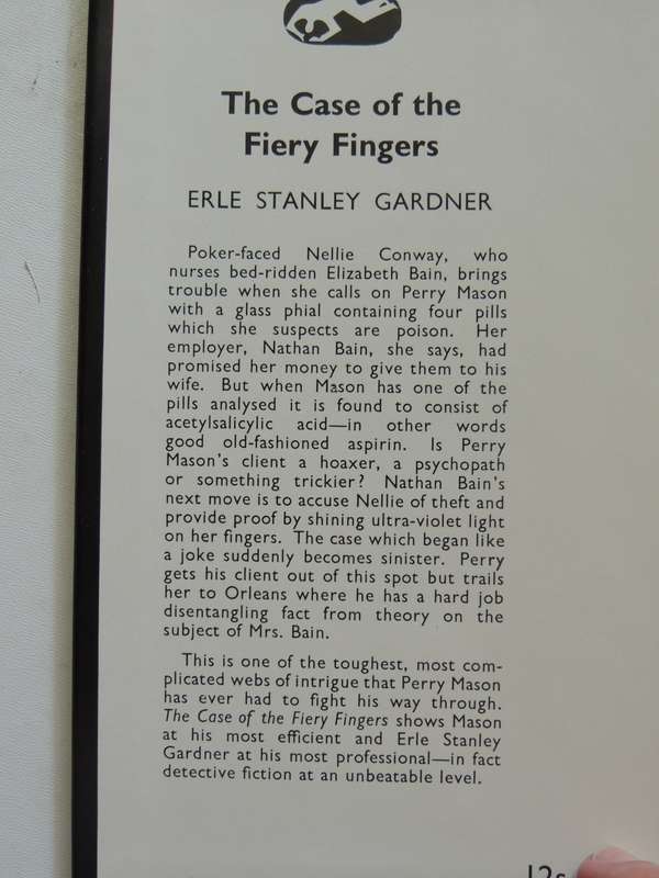 The Case Of The Fiery Fingers - Erle Stanley Gardner       First British Ed 1957