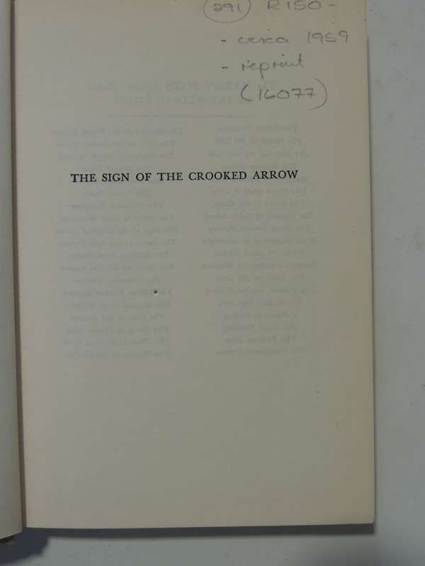 The Sign Of The Crooked Arrow - Franklin W. Dixon   Circa 1950s