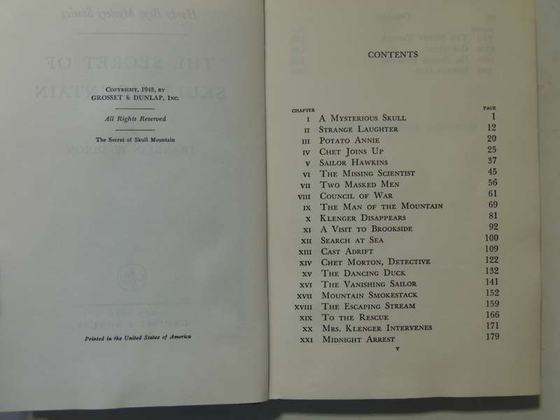 The Secret Of Skull Mountain - Franklin W. Dixon  Circa 1950s