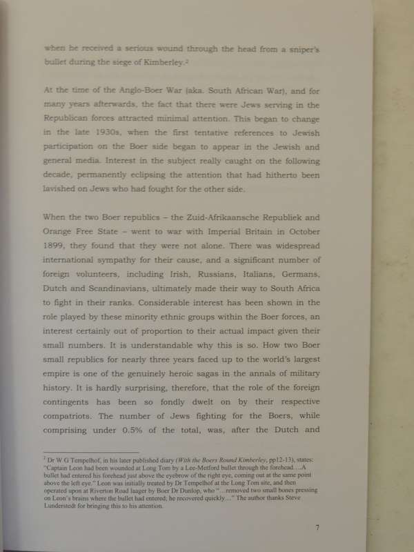 Boerejode: Jews In The Boer Armed Forces 1899-1902 - David Saks   SCARCE