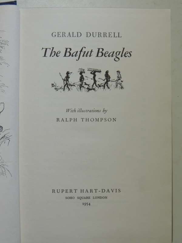 The Batful Beagles- Gerald Durrell, with 40 Illustrations by Ralph Thompson    First Ed. 1954