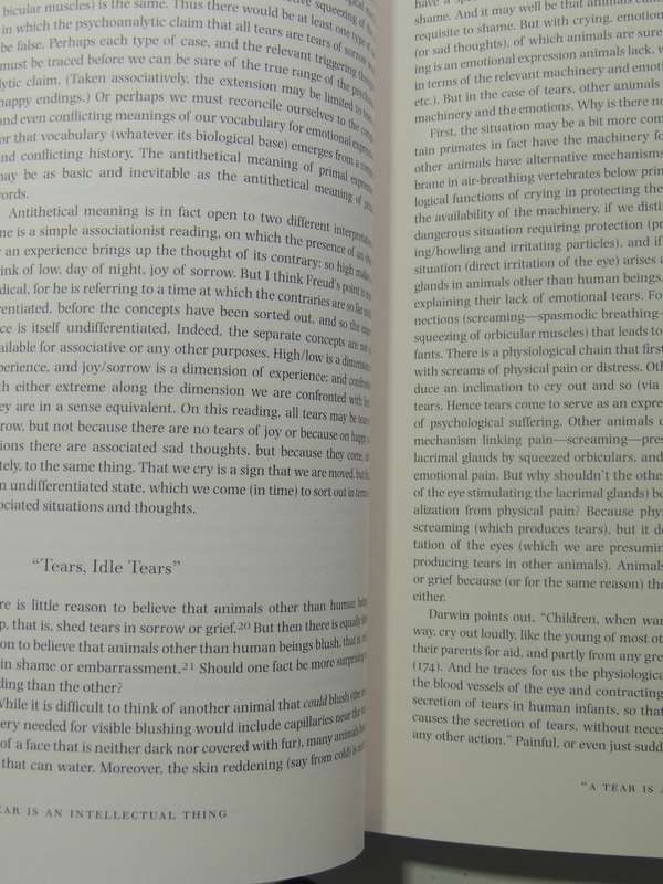 A Tear Is An Intellectual Thing: The Meanings Of Emotion - Jerome Neu