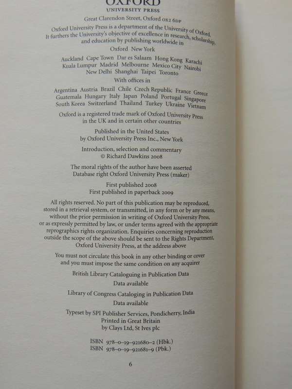 The Oxford Book Of Modern Science Writing  - Richard Dawkins