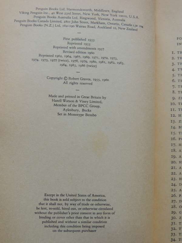 The Greek Myths: Vols 1 & 2- Robert Graves
