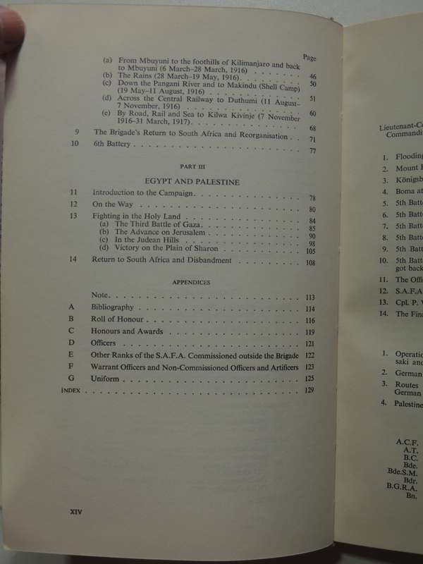 The South African Field Artillery - German East Africa And Palestine 1915-1919 Adler, Lorch & Curson
