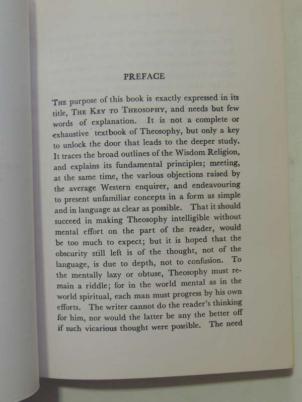 The Key to Theosophy -  H.P. Blavatsky, Clara M. Codd   Simplified Adyar Edition