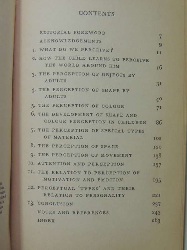 The Psychology Of Perception - M.D. Vernon