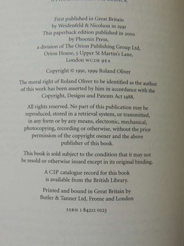 The African Experience, History of Civilization - Roland Olivier