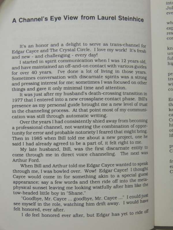 Self-Healing Tips For The 90s: Edgar Cayce & The Crystal Circle - channeled by Laurel Steinhice
