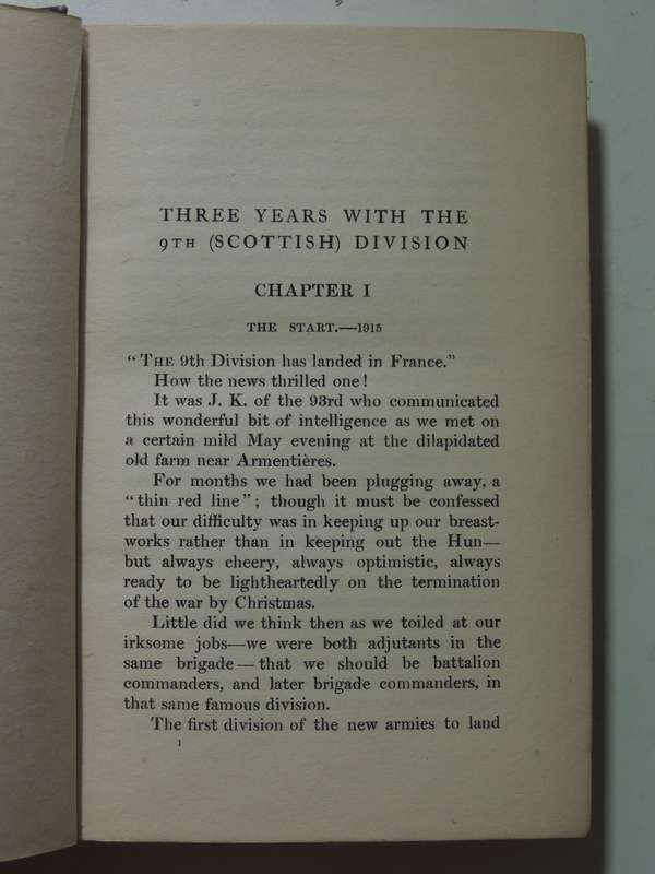 Three Years With The 9th (Scottish) Division - Lieut-Colonel W.D. Croft