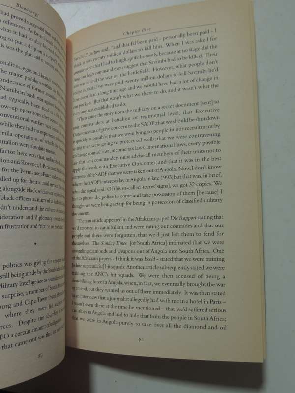 Bloodsong: First Hand Accounts Of  A Modern Private Army In Action Angola 1993-1995 - Jim Hooper