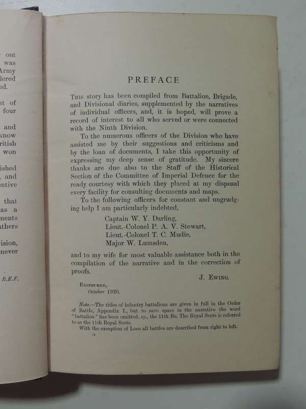 The History Of The 9th (Scottish) Division 1914-1919 - John Ewing M.C.