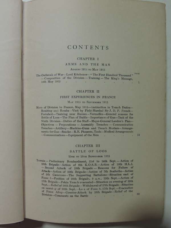The History Of The 9th (Scottish) Division 1914-1919 - John Ewing M.C.