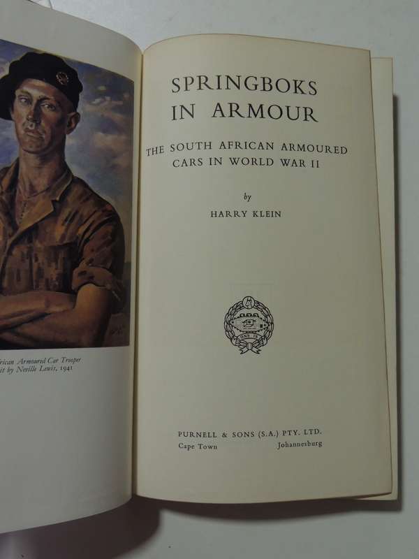 Springboks In Armour: The South African Armoured Cars In world War II - Harry Klein