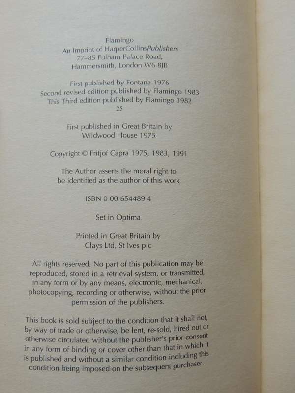 The Tao Of Physics ...Of The Parallels Between Modern Physics & Eastern MysticismFritjof Capra
