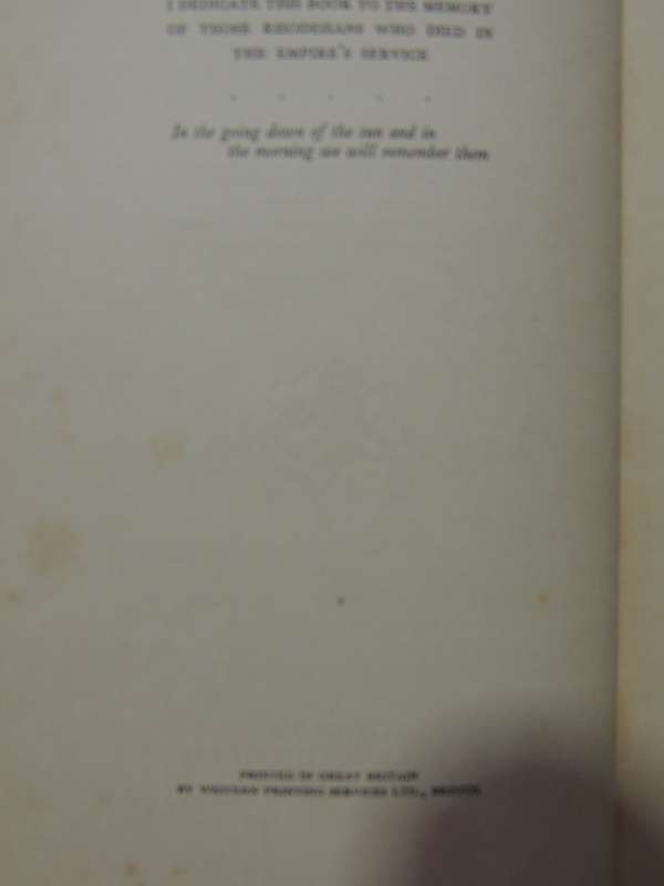 Frontier Patrols: A History Of The British South Police And Other Rhodesian Forces - Col Harding